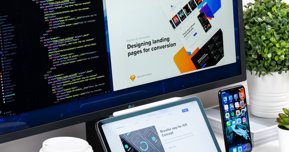 Vergelijkingsscherm met traditioneel en AI-gestuurd webdesign